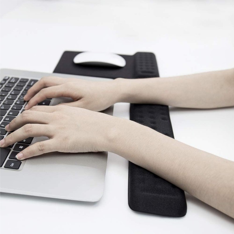 Keyboard Wrist Rest With Ergonomic Raised Memory Foam