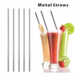 MS09 Straight Metal Straws,...