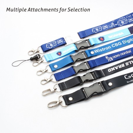 LY05100 Custom Polyester Lanyards, Silkscreen Imprinted, Thick Lanyards ...