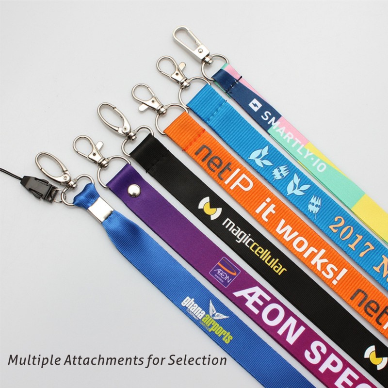 LY08100 Custom Polyester Lanyards, Silkscreen Imprinted, Thick Lanyards ...