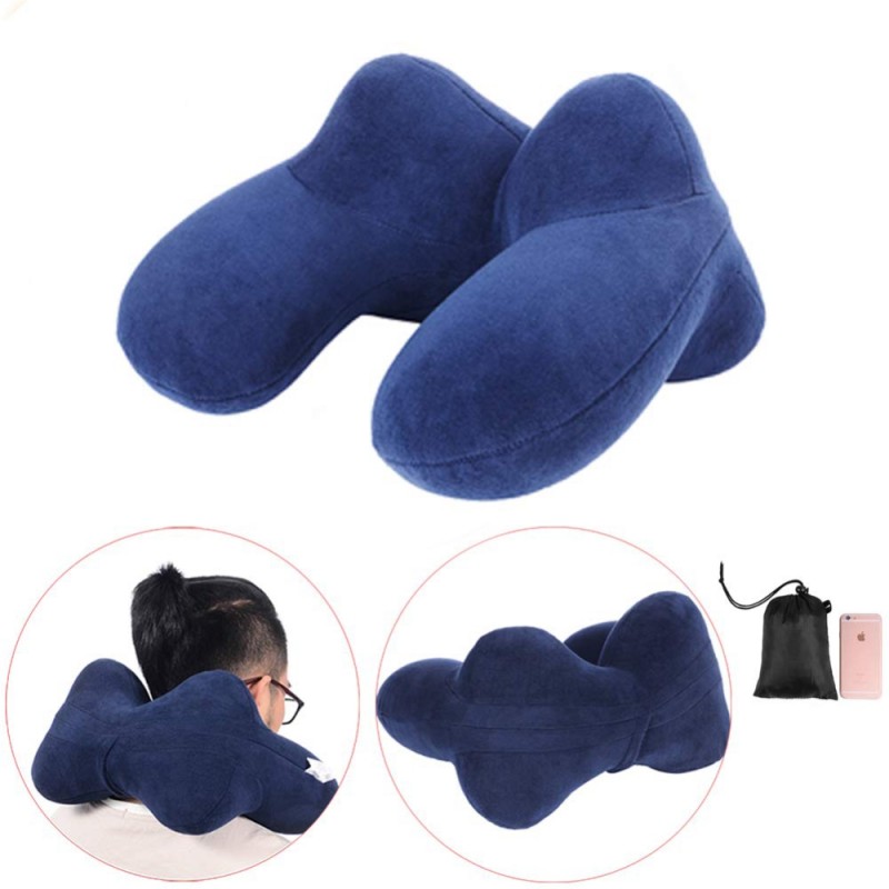 SITP06 4 Hump Inflatable Pillow, Inflatable Neck Pillow with Back Support