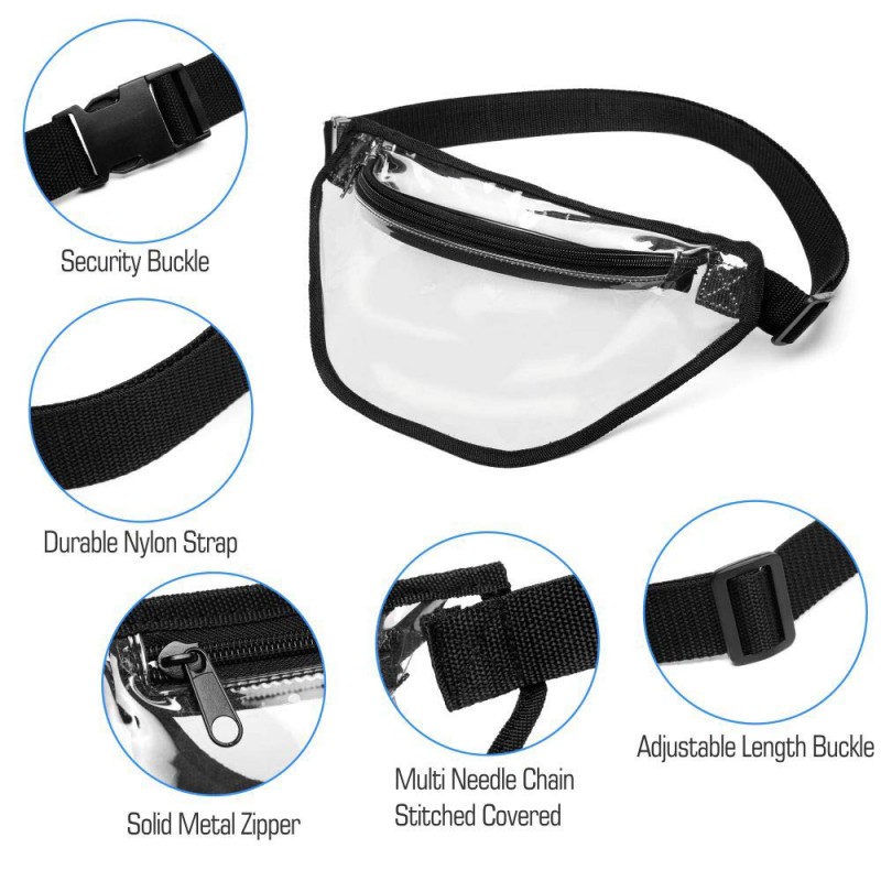 2Zipper Clear Fanny Pack